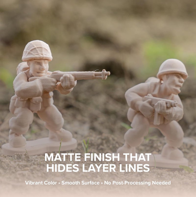 polymaker Panchroma Matte PLA Filament, Army Beige 1.75mm 1kg 3D Printing Filament, Formerly Polyterra Matte, Fit Most FDM 3D Printers, 1kg Spool (2.2lbs) - Image 2